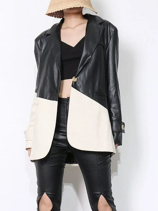 EB | Pu-Lederjacke - Elegant & Funktionell