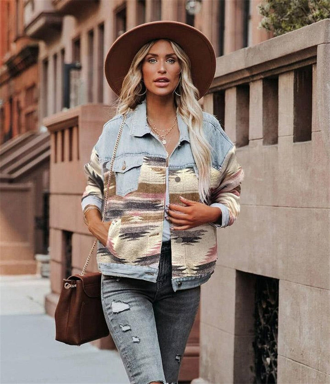 EB | Zweifarbige Aztekenjacke Vintage und belebend