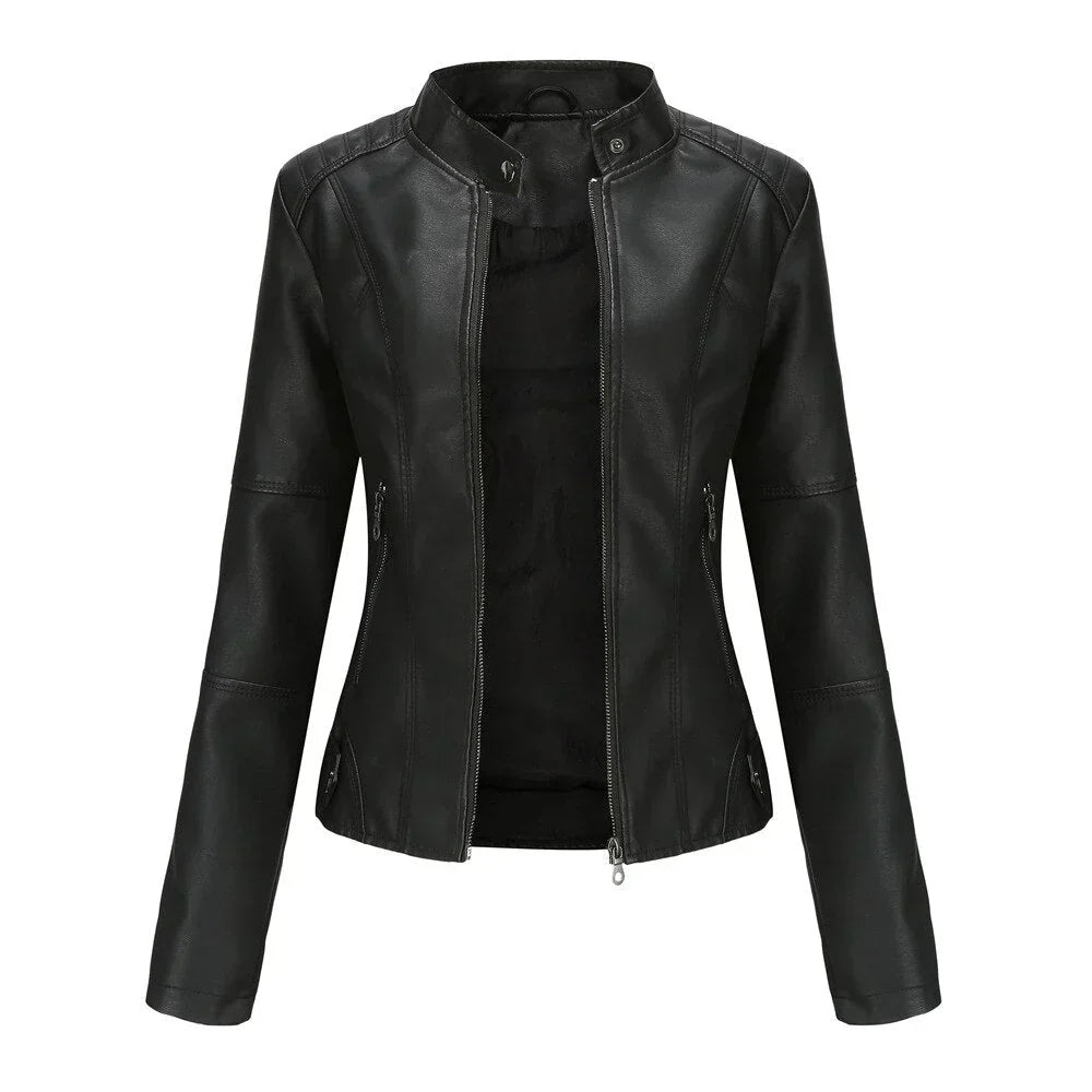 EB | Lederjacke für Frauen mit Mao