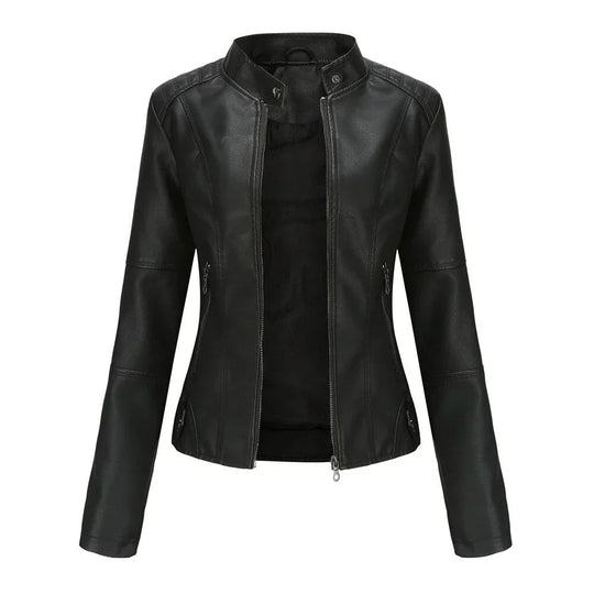 EB | Lederjacke für Frauen mit Mao