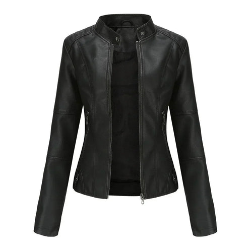 EB | Lederjacke für Frauen mit Mao