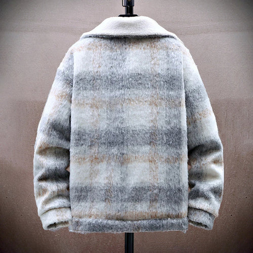 EB | Karierter Woll-Look-Jacke mit Fleece-Futter