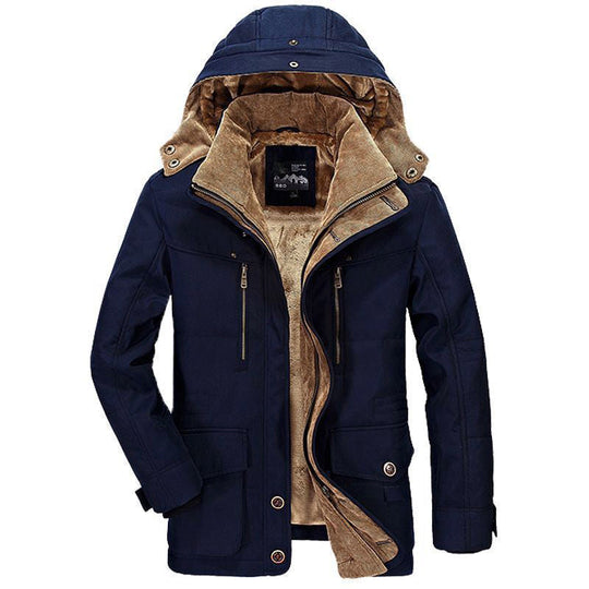 EB | Fleece Gepolsterte Winterjacke mit Tiefen Taschen