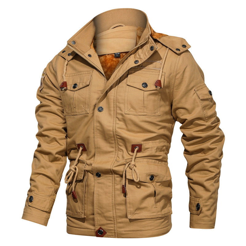 EB | Militärstil Baumwolljacke mit Fleece-Futter