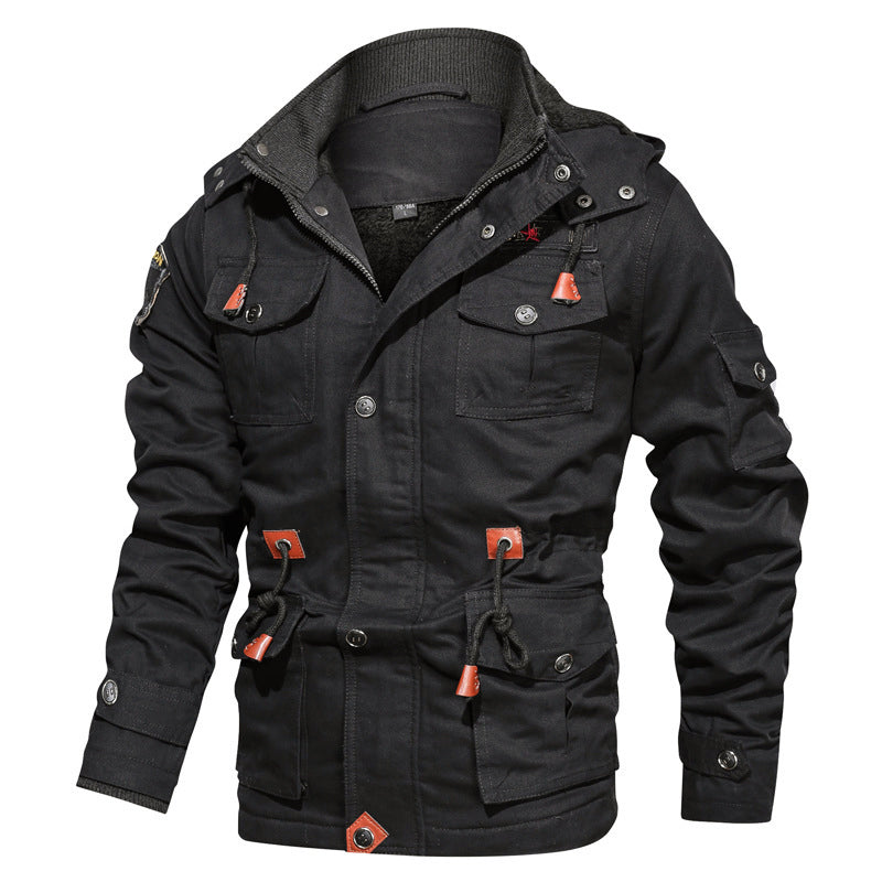 EB | Militärstil Baumwolljacke mit Fleece-Futter