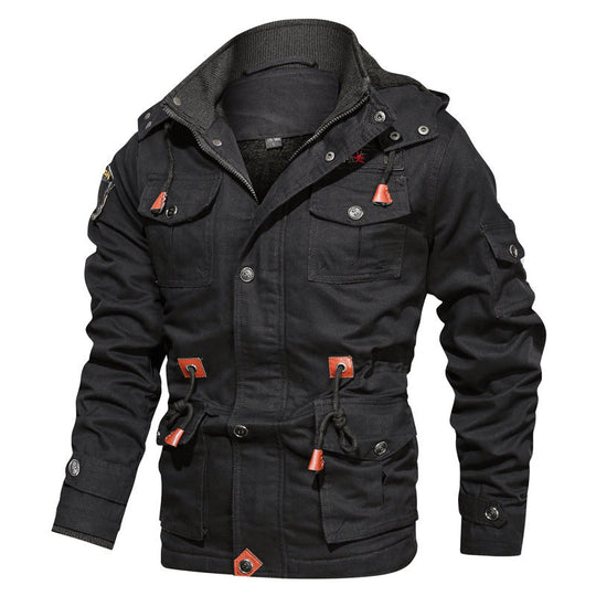 EB | Militärstil Baumwolljacke mit Fleece-Futter