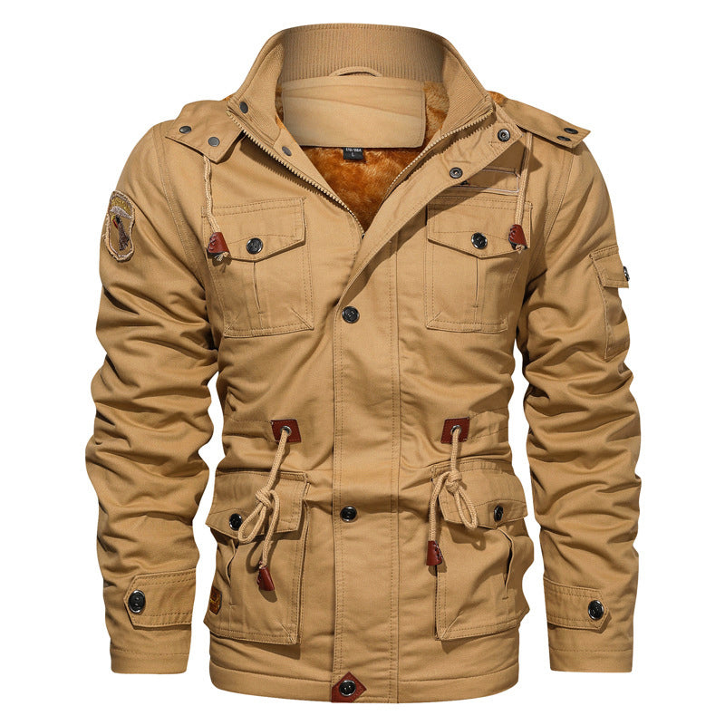 EB | Militärstil Baumwolljacke mit Fleece-Futter