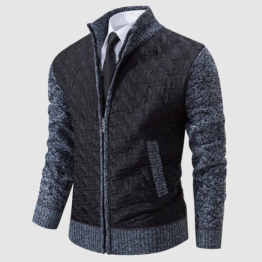 EB | Gestepptes Strickjacke mit Stehkragen