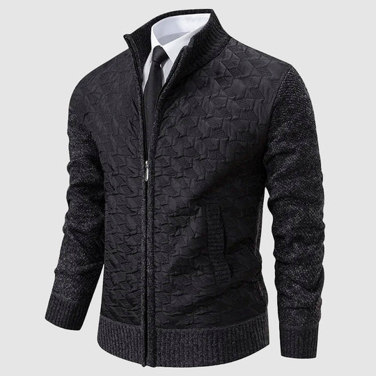 EB | Gestepptes Strickjacke mit Stehkragen