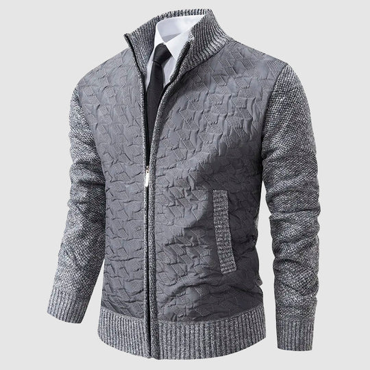 EB | Gestepptes Strickjacke mit Stehkragen