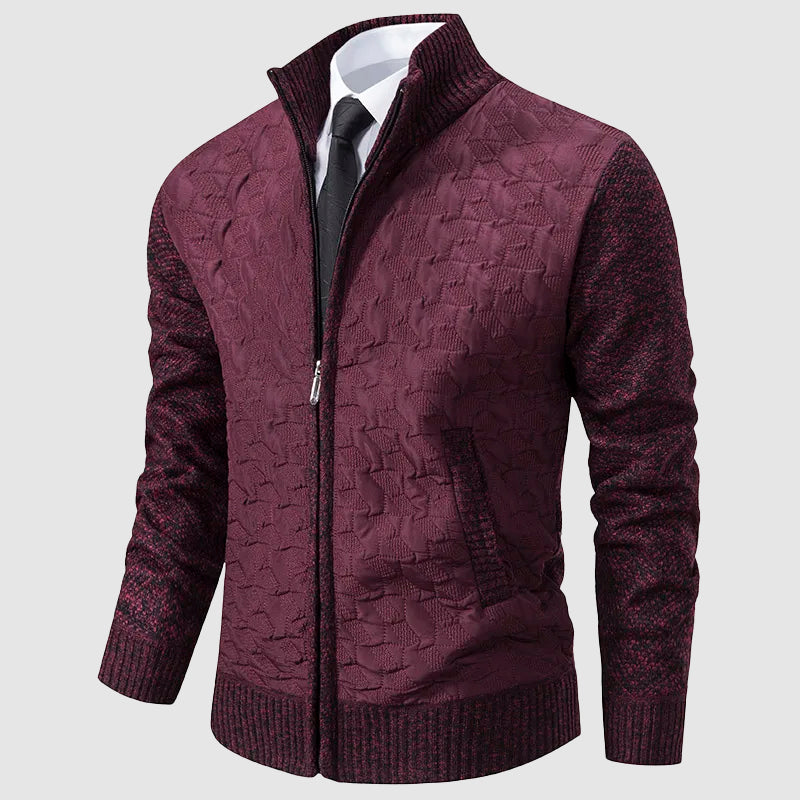 EB | Gestepptes Strickjacke mit Stehkragen