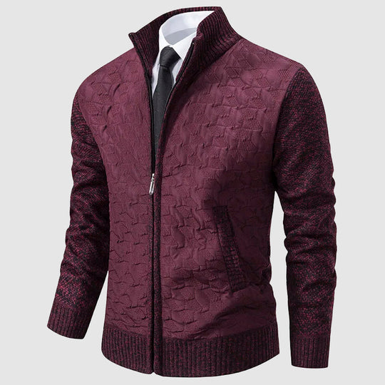 EB | Gestepptes Strickjacke mit Stehkragen