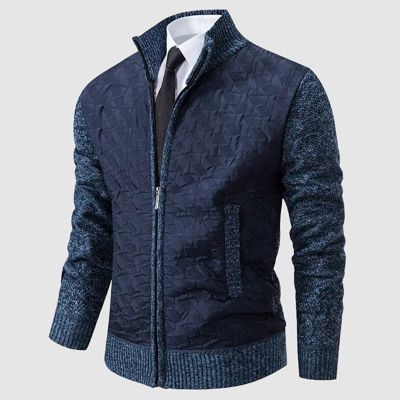 EB | Gestepptes Strickjacke mit Stehkragen