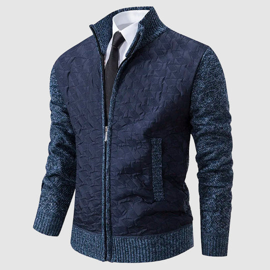 EB | Gestepptes Strickjacke mit Stehkragen