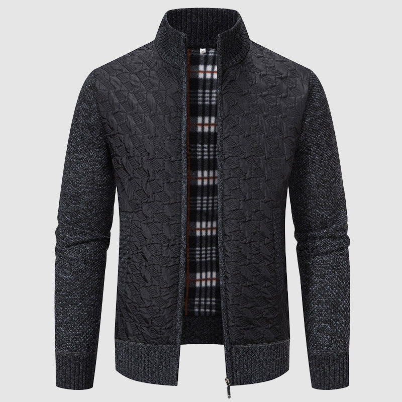 EB | Gestepptes Strickjacke mit Stehkragen
