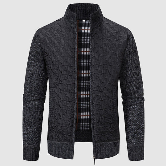 EB | Gestepptes Strickjacke mit Stehkragen