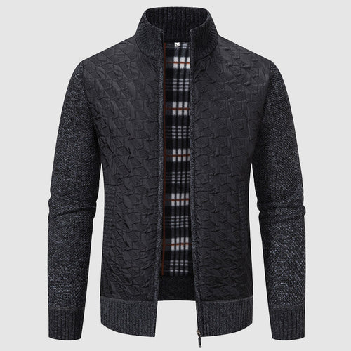 EB | Gestepptes Strickjacke mit Stehkragen