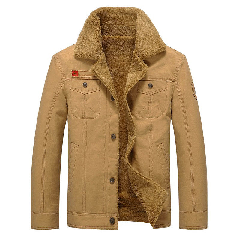EB | Sherpa-Futter Baumwolljacke mit Knopfverschluss