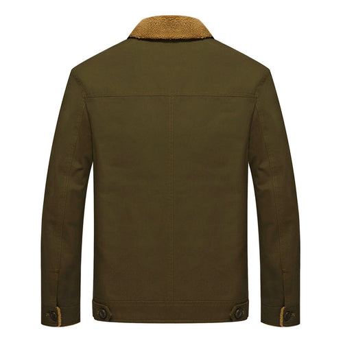 EB | Sherpa-Futter Baumwolljacke mit Knopfverschluss