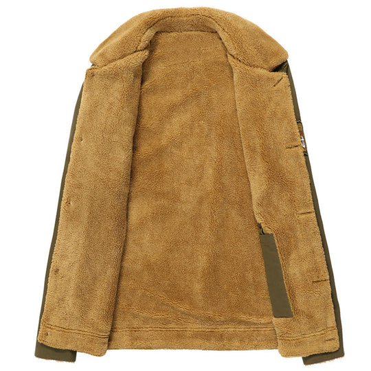 EB | Sherpa-Futter Baumwolljacke mit Knopfverschluss