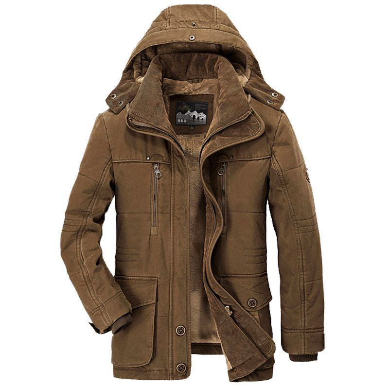 EB | Winter Kapuzenfleece Gefütterte Gepolsterte Jacke