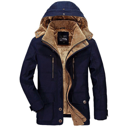 EB | Winter Kapuzenfleece Gefütterte Gepolsterte Jacke