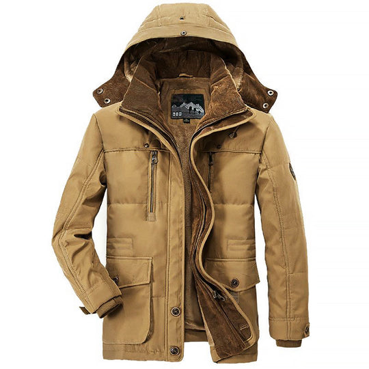 EB | Winter Kapuzenfleece Gefütterte Gepolsterte Jacke