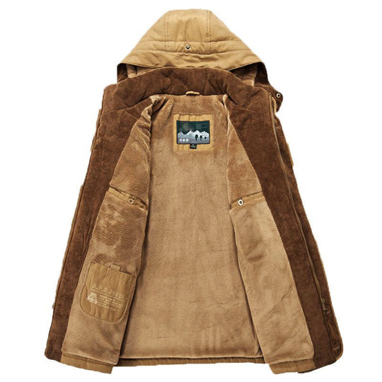 EB | Winter Kapuzenfleece Gefütterte Gepolsterte Jacke