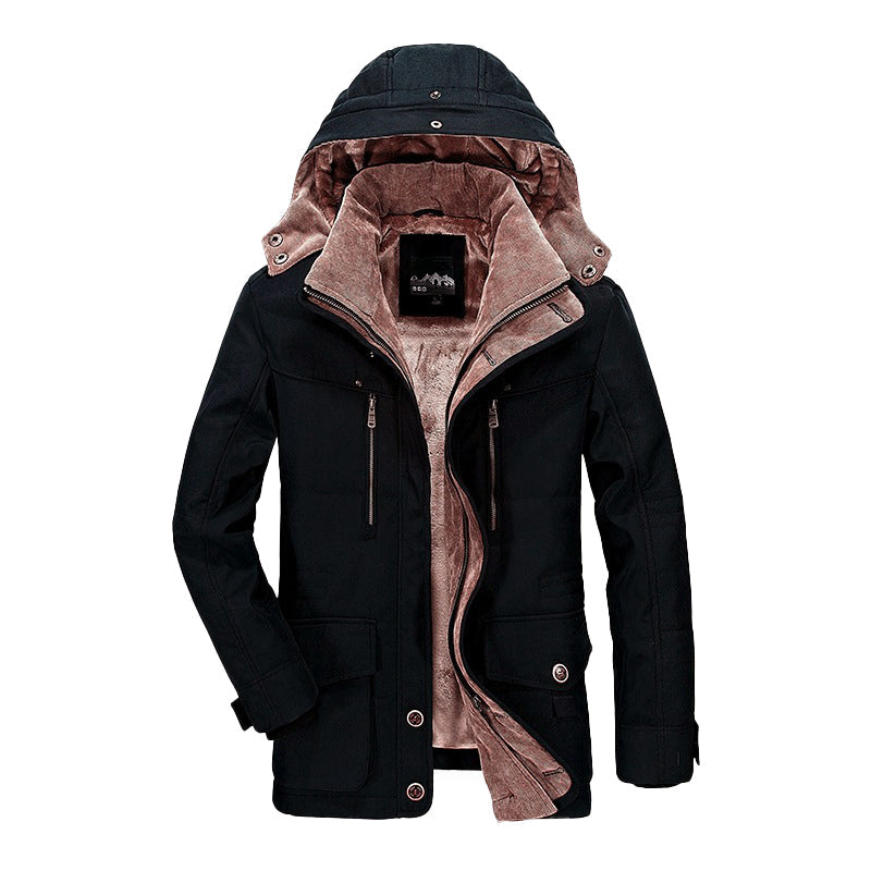 EB | Winter Kapuzenfleece Gefütterte Gepolsterte Jacke