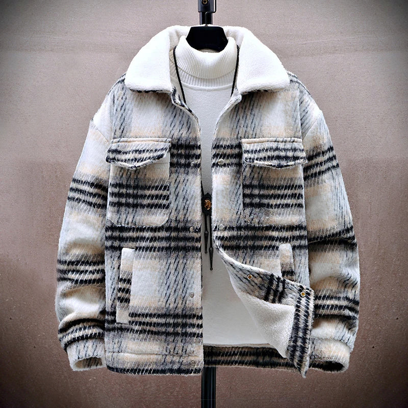EB | Winter Plaid Jacke mit Fleece-Innenfutter
