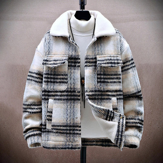 EB | Winter Plaid Jacke mit Fleece-Innenfutter