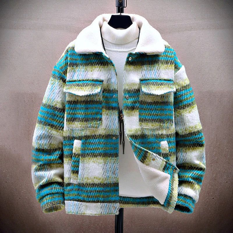 EB | Winter Plaid Jacke mit Fleece-Innenfutter