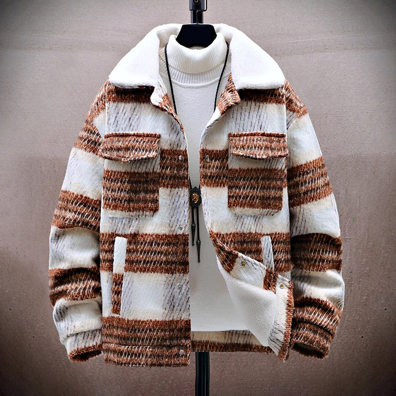 EB | Winter Plaid Jacke mit Fleece-Innenfutter