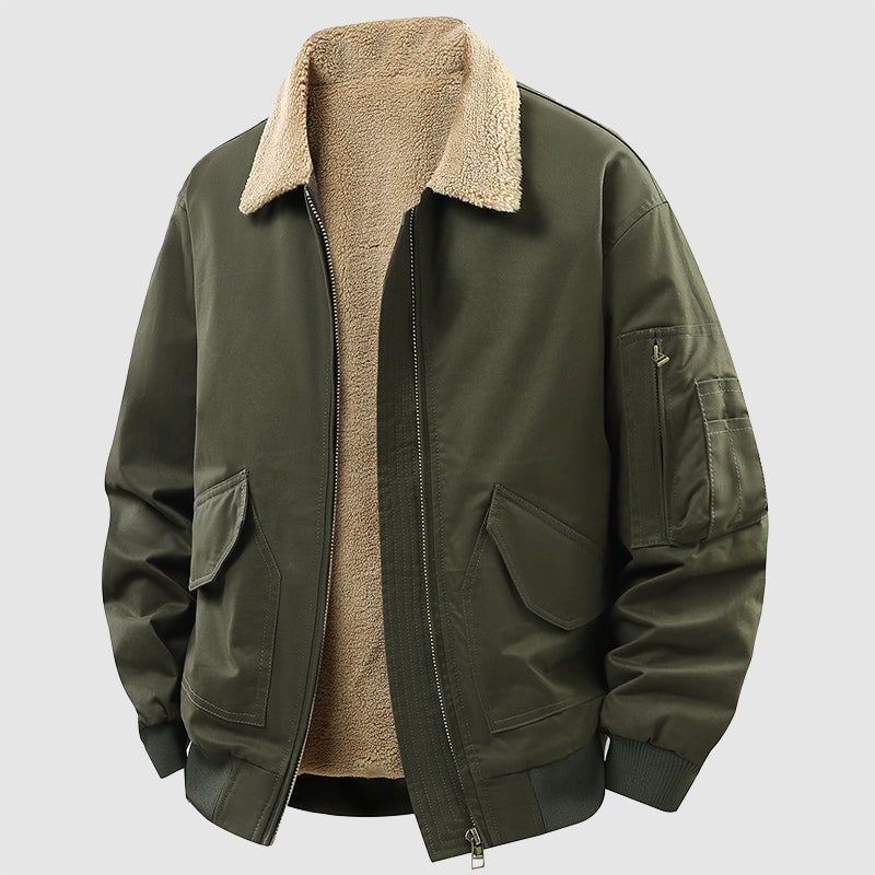 EB | Winter Dicke Baumwolljacke mit Fleece-Futter