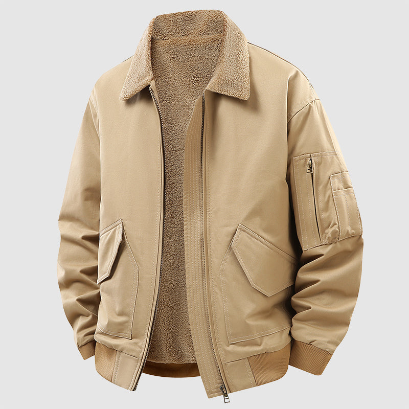 EB | Winter Dicke Baumwolljacke mit Fleece-Futter