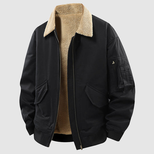 EB | Winter Dicke Baumwolljacke mit Fleece-Futter