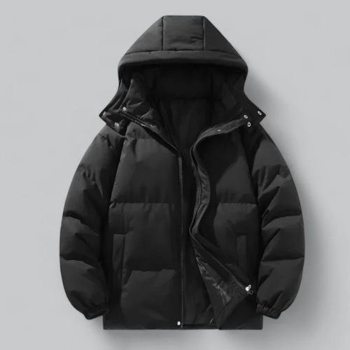 EB | Stilvolle Herren warme Pufferjacke mit Kapuze für den Winter