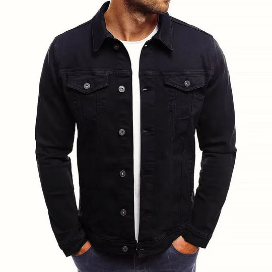 EB | Slim-Fit Knopfleiste Denim-Jacke