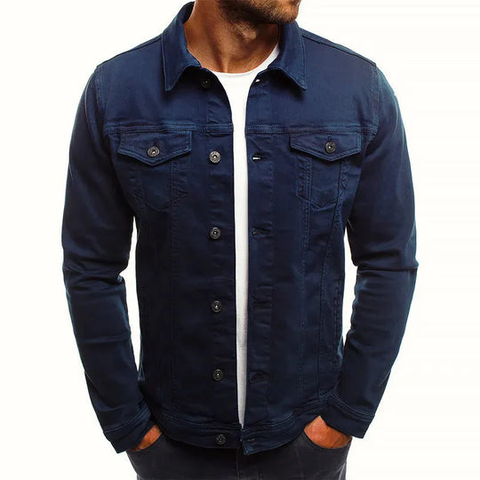EB | Slim-Fit Knopfleiste Denim-Jacke