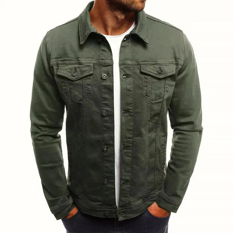 EB | Slim-Fit Knopfleiste Denim-Jacke