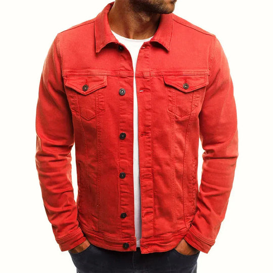 EB | Slim-Fit Knopfleiste Denim-Jacke