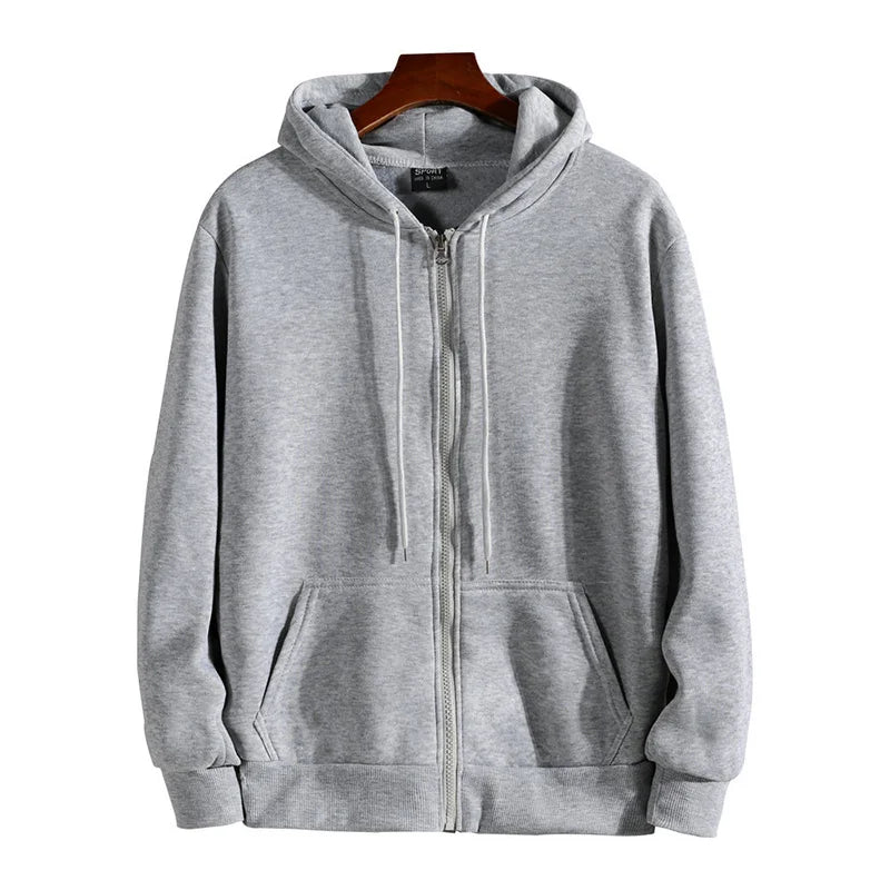 EB | Hoodie - Sportlicher & Bequemer Pullover mit Reißverschluss und Kapuze für Herbst und Winter