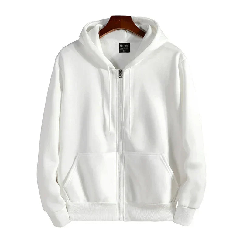 EB | Hoodie - Sportlicher & Bequemer Pullover mit Reißverschluss und Kapuze für Herbst und Winter