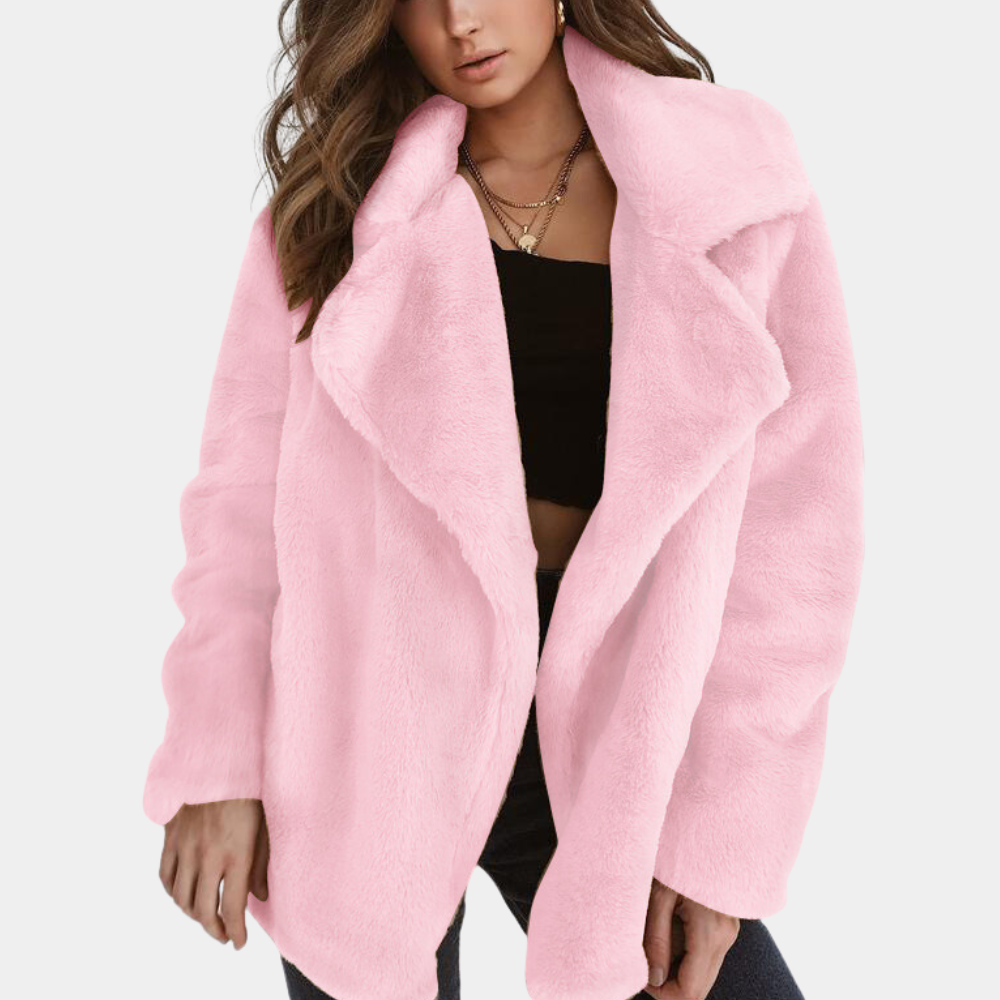 EB | Oversize mit Offenem Kragen für Frauen Ideal für Den Herbst und Den Winter