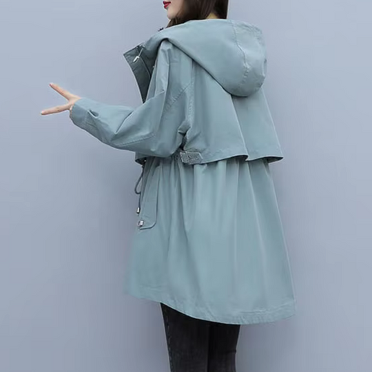 EB | Warme Kapuzenjacke mit Schnürung für Damen im Herbst