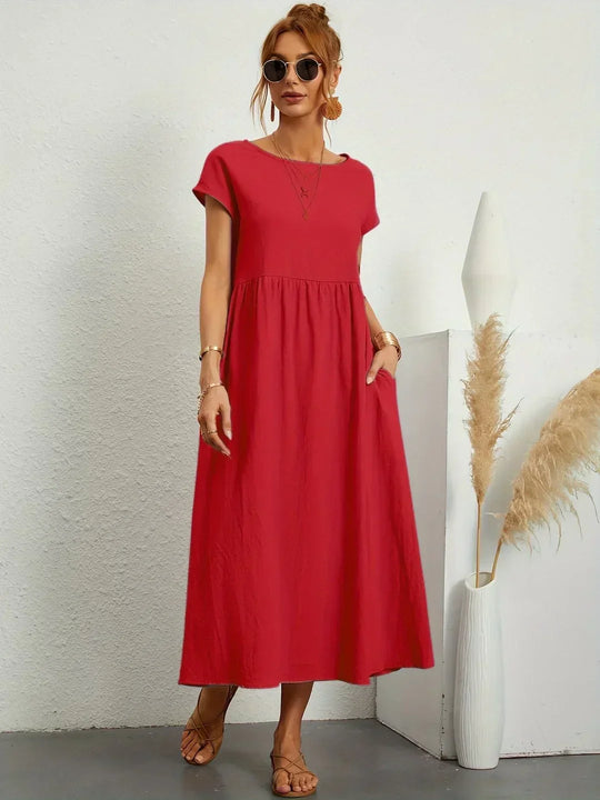 EB | Casual Elegant Baumwolle und Leinenkleid