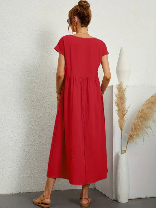 EB | Casual Elegant Baumwolle und Leinenkleid