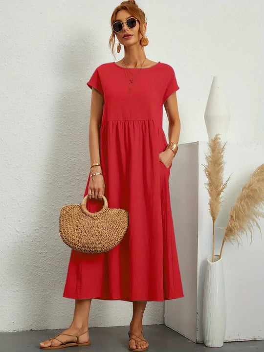 EB | Casual Elegant Baumwolle und Leinenkleid