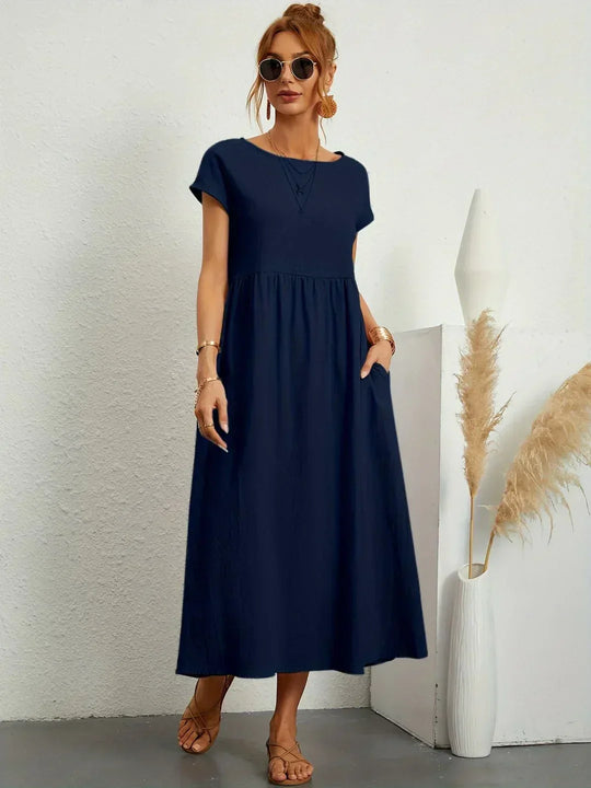 EB | Casual Elegant Baumwolle und Leinenkleid