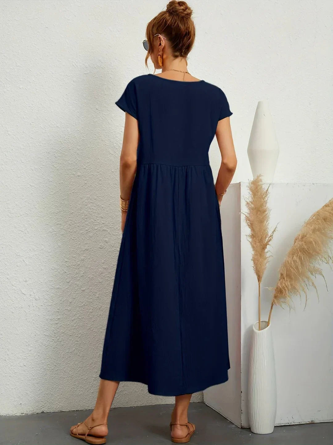 EB | Casual Elegant Baumwolle und Leinenkleid